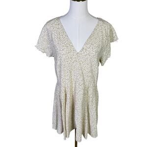 H&M V Neck Short Sleeve Mini Dress US Women's M